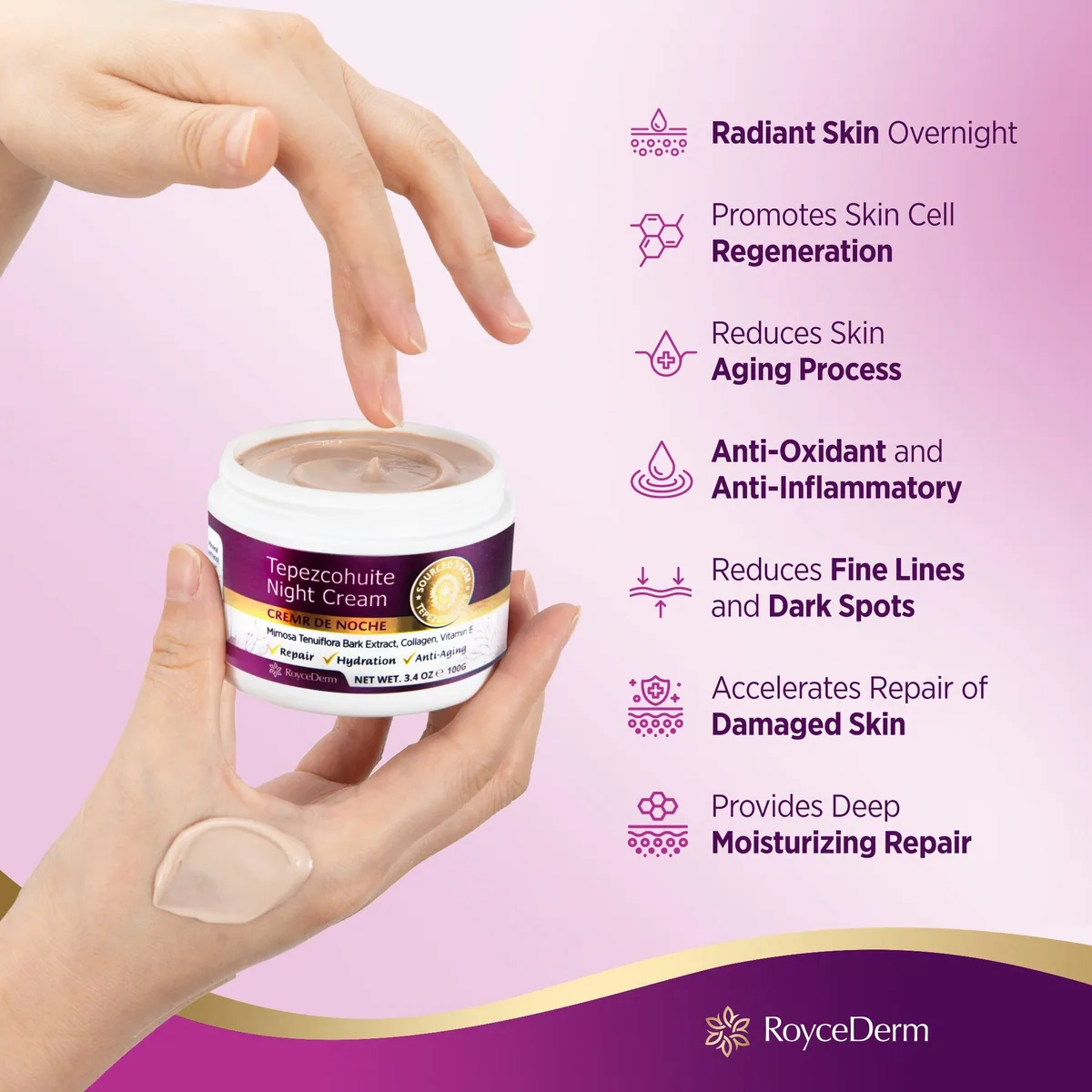 Tepezcohuite Night Cream — product photo 3