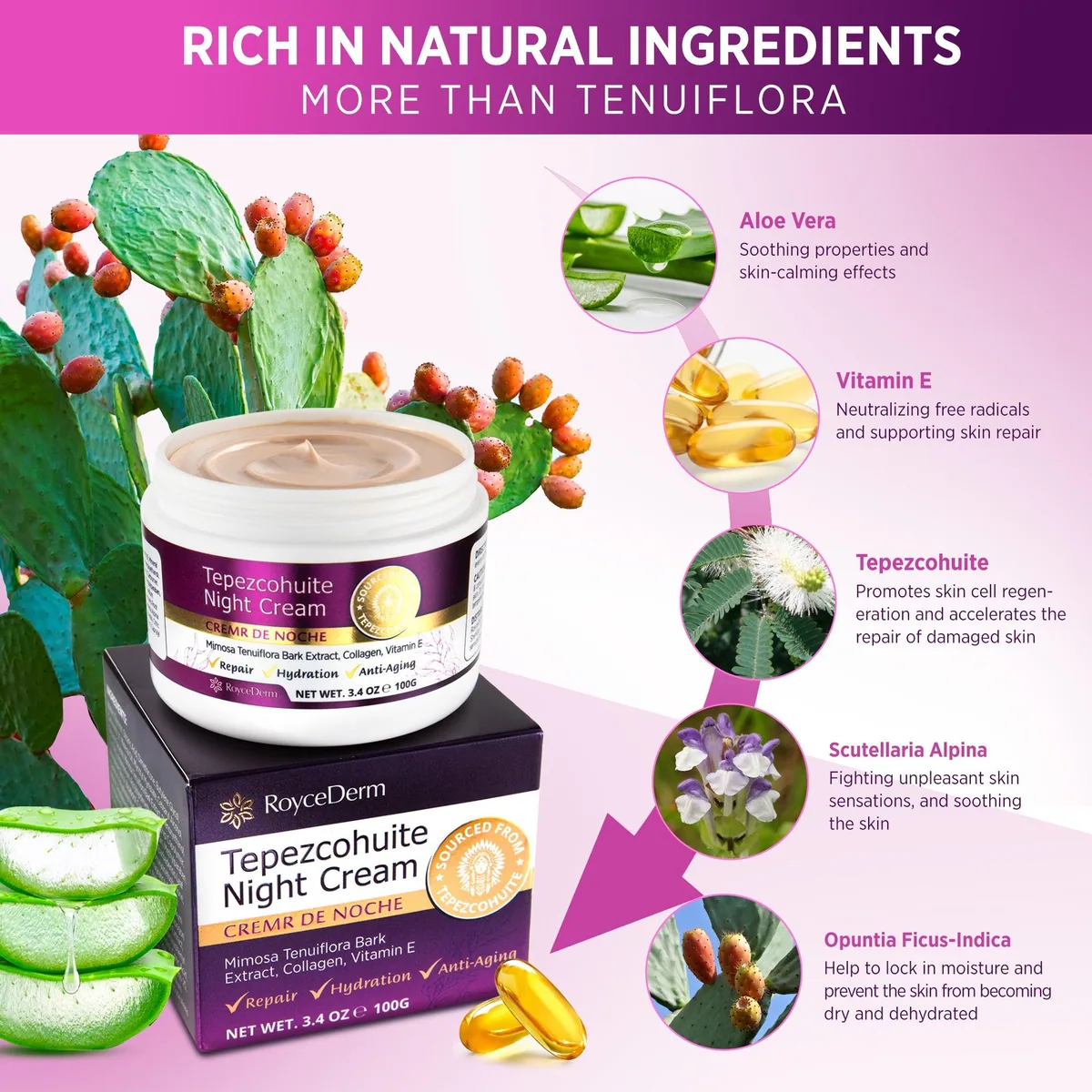 Tepezcohuite Night Cream — product photo 4